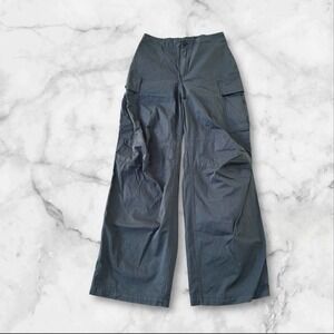 SKIMS Wide Leg Cargo Pants - Dark Gray